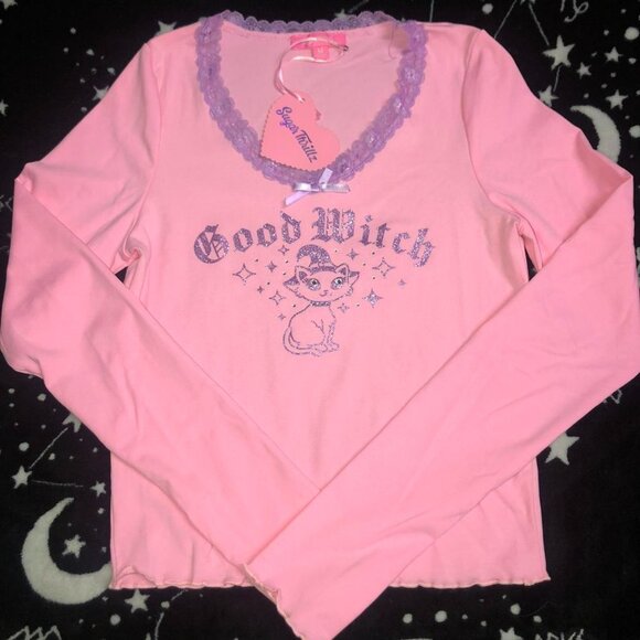 Dolls Kill Always Blessed Crop Tee - Picture 1 of 3